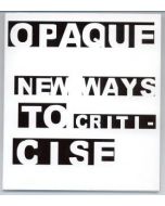 OPAQUE - CoN008 - UK - Consume - CD - New Ways To Criticise